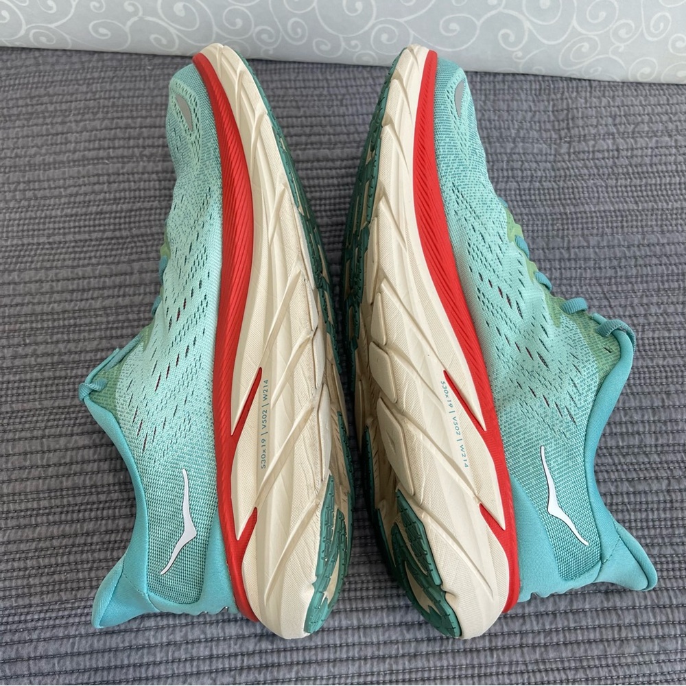 Hoka One One Clifton 8 Women's Size 9 B Blue Running Athletic Sneakers - Picture 7 of 12